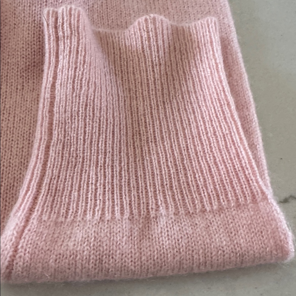 Lord & Taylor Light Pink Cashmere-Blend Crewneck Cardigan - Picture 4 of 6